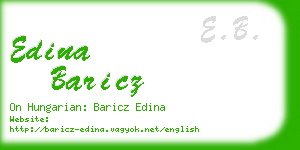 edina baricz business card